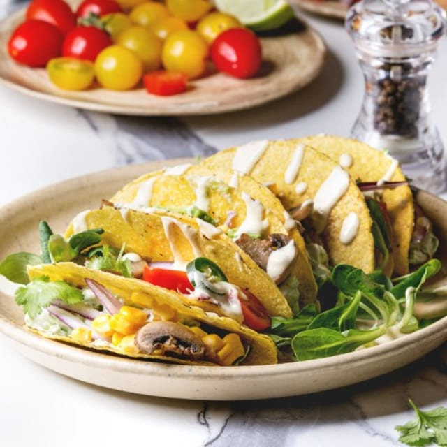 Vegetarian Soft Taco Combo.