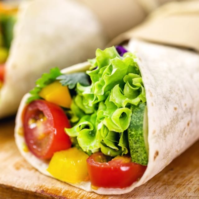 Vegetarian Fajita Burrito.